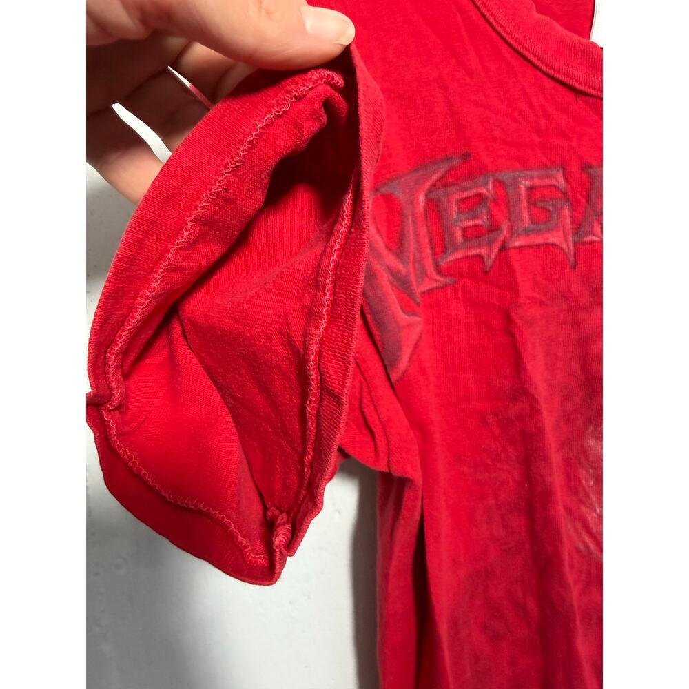 Vintage Started Single Stitch MEGADETH T Shirt Red Small Adult - Picture 10 of 13